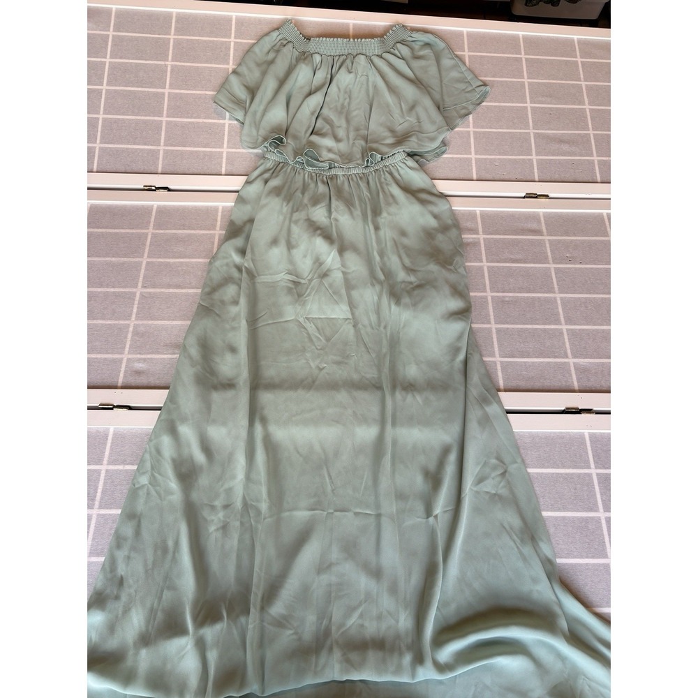 Show Me Your Mumu Women Mint Green Cottagecore Modest Homecoming Maxi Dress Sz M